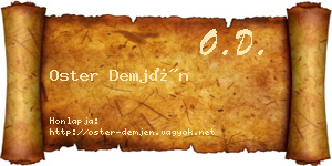 Oster Demjén névjegykártya